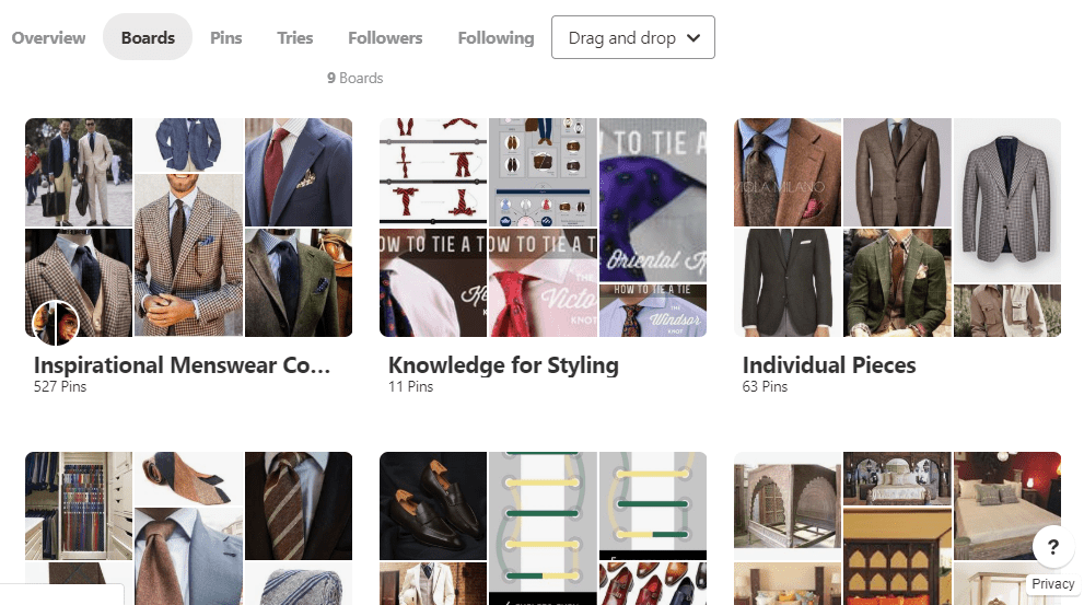 Classic style boards on Pinterest