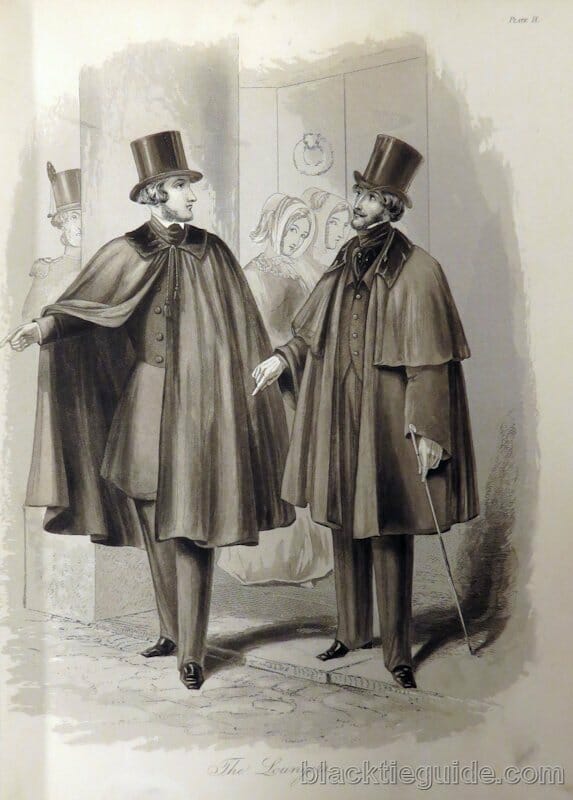 Spanish cloaks from 1848 English tailoring guide.