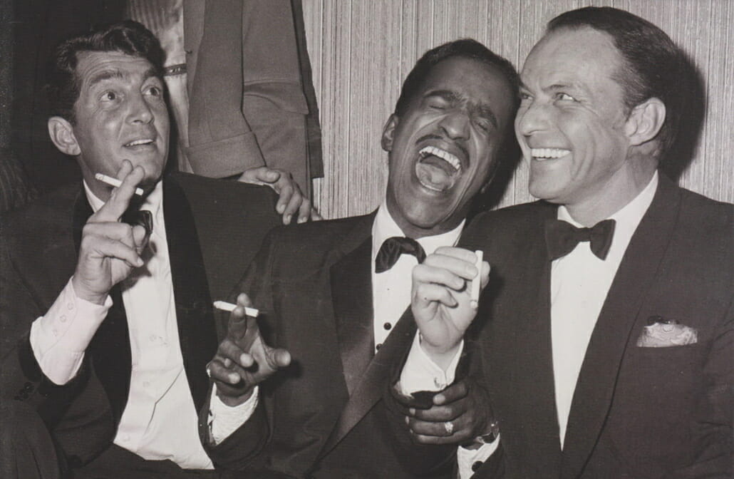 The Rat Pack in Black Tie - note only sinatra has french cuffs