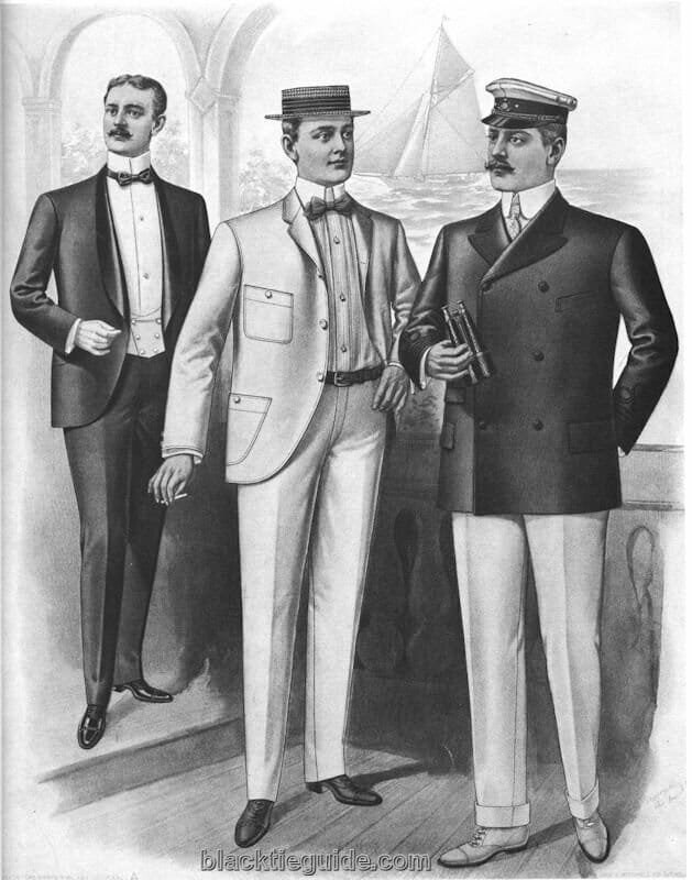Turn-of-the-century American warm-weather formal wear from Sartorial Art Journal.