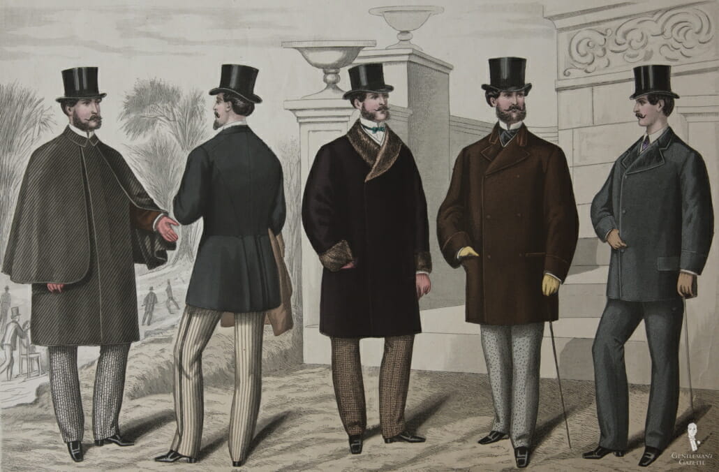 Victorian Outerwear in February 1871 - also note the pattern of the pants