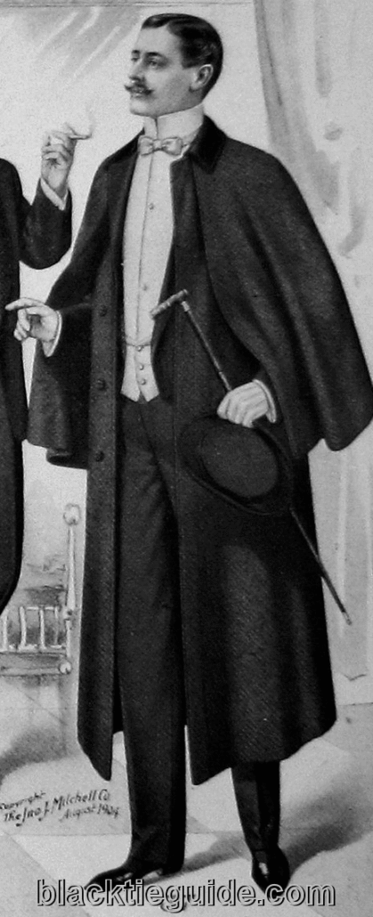 formal coat with attached cape