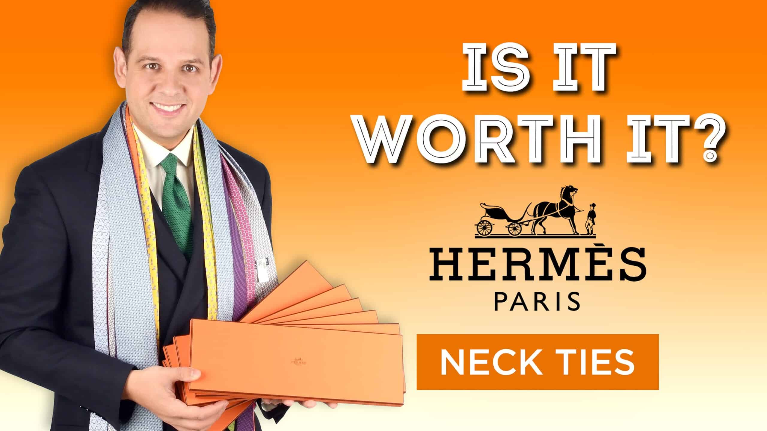Hermes Ties Orange
