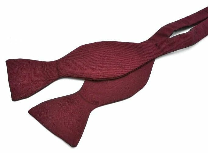 Maroon barathea bow tie