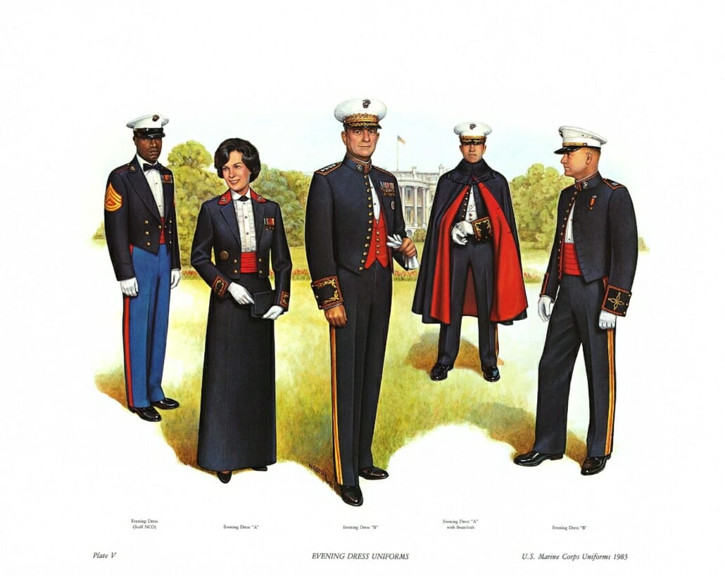 Evening Dress Uniforms - U.S. Marine Corps Uniforms 1983 -1984.jpg