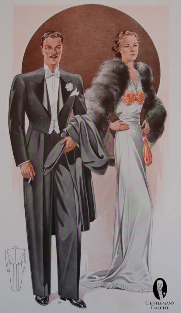 1938 Winter Evening Wedding White Tie Outfit.JPG