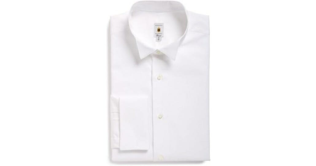 Attached wing collar shirt