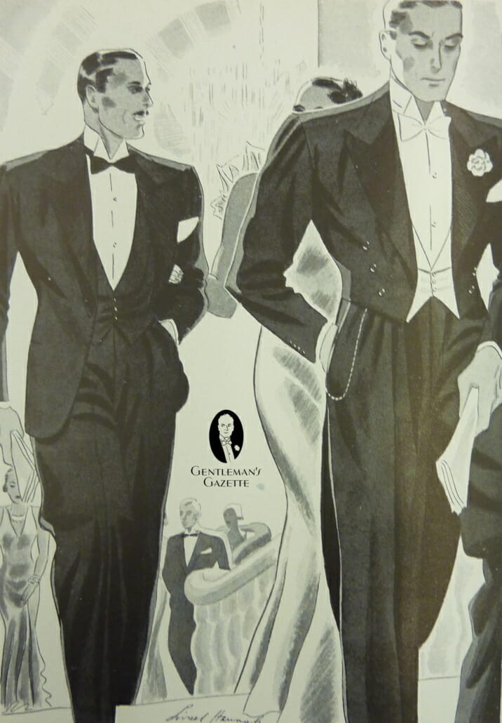Black Tie and White Tie Evening Waistcoats in 1934 ad