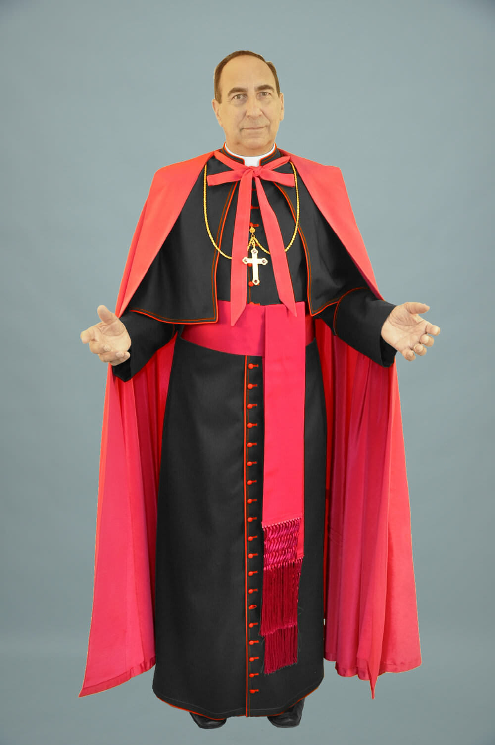 Mens Cardinal Red Heavy Fabric Costume Extra Large UK 46 for Vicar Priest Churc 