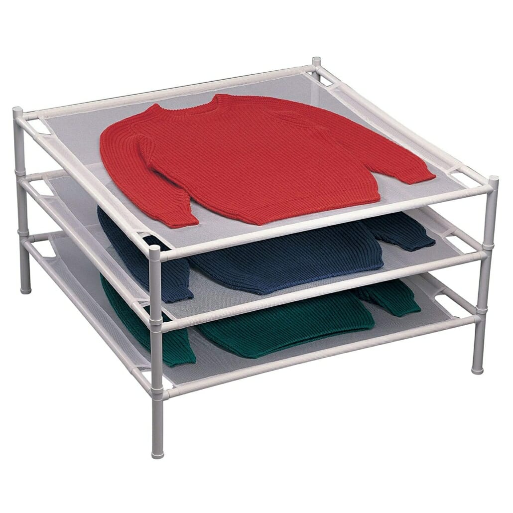Dry your garments on a rack to maintain its natural shape & structure