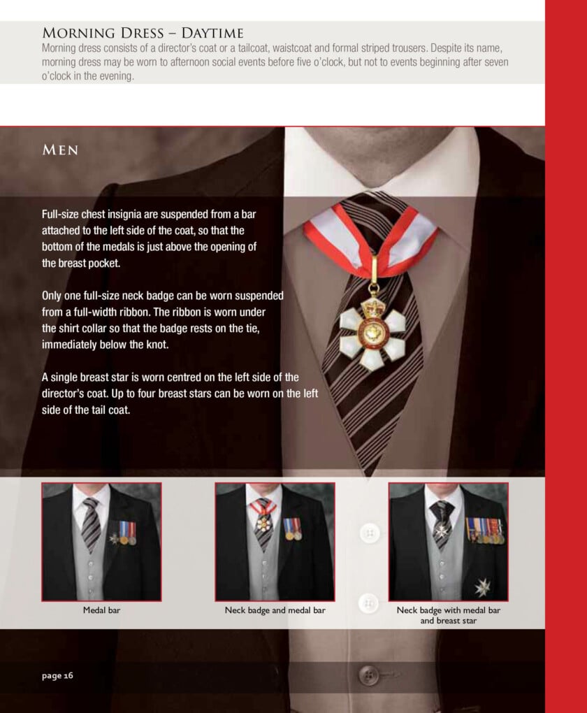 Orders Decorations & Medals With Black Tie & White Tie