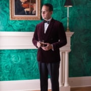 Non Traditional Black Tie Ensemble With Velvet Db Jacket And Midnight Blue Trousers Following The Clack Black Tie Style Rules Non-traditional Black Tie ensemble with velvet DB jacket and midnight blue trousers, following the clack black tie style rules