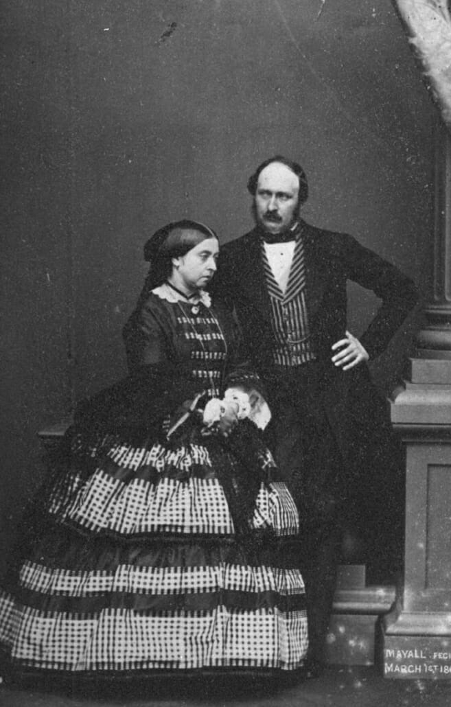 Prince Albert in 1861 wearing a striped waistcoat
