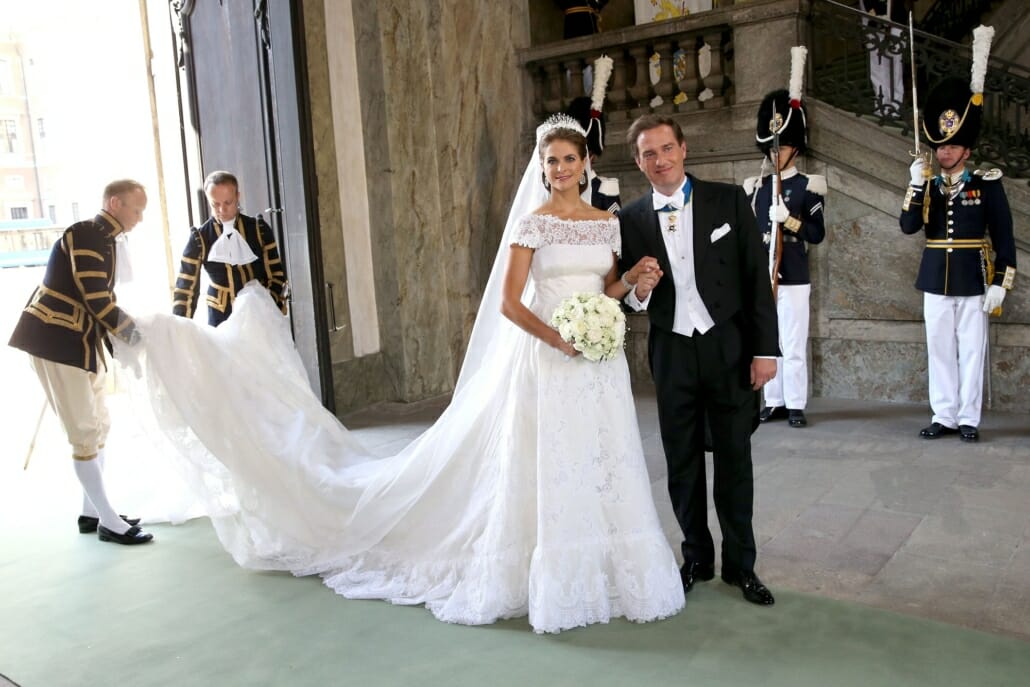 Princess Madeleine with her husband O'Neill in white tie and neck band order