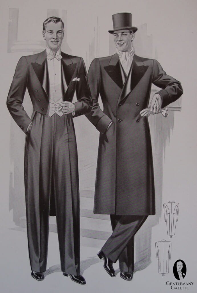 Winter 1939 - White tie with and without overcoat