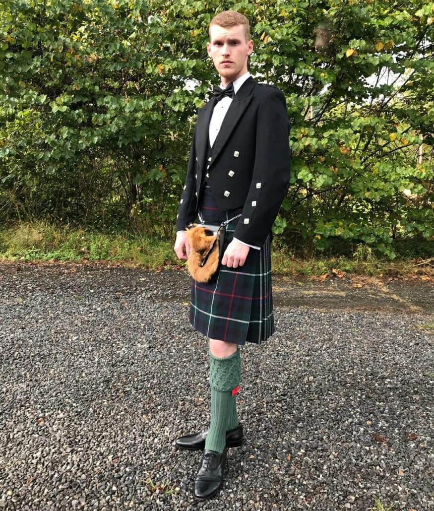 Young chap in scottish highland dress