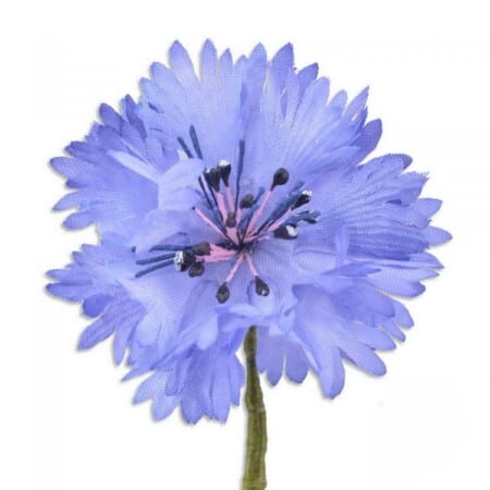 A photo of a Blue Cornflower Boutonniere Buttonhole Flower Silk