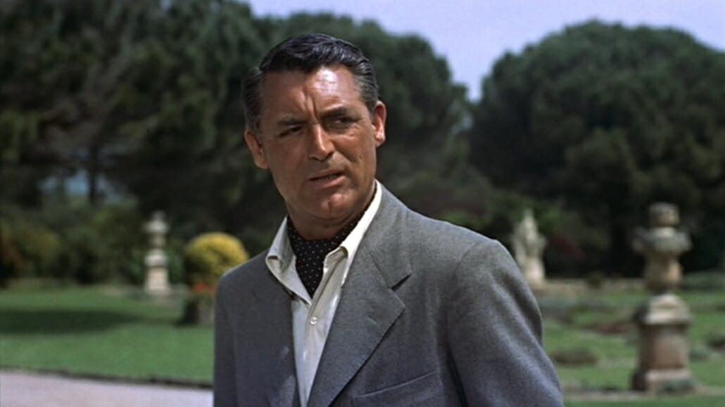 Cary Grant wearing an ascot in To Catch A Thief