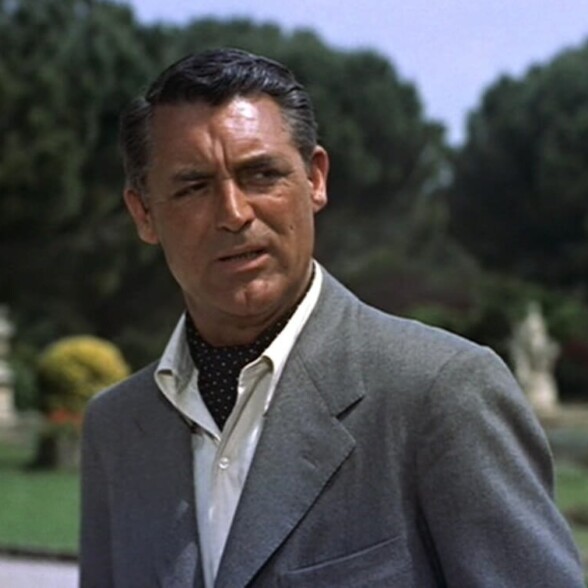Cary Grant wearing an ascot in To Catch A Thief