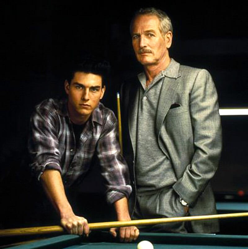 Paul Newman And Tom Cruise In The Color Of Money Paul Newman grey suit in The Color of Money