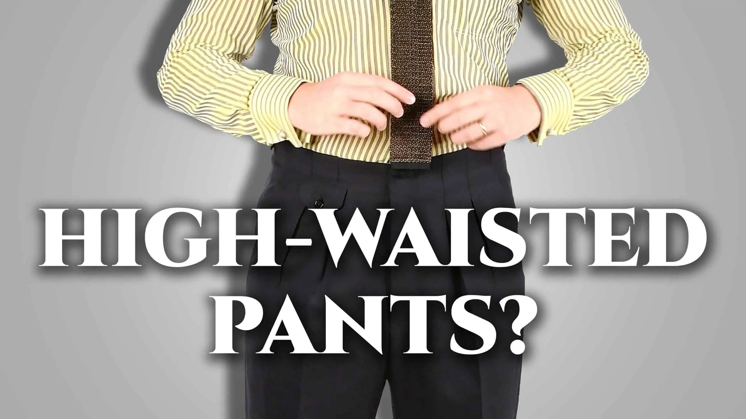 Men's Gothic Ribbed High-waisted Pants Black – Punk Design