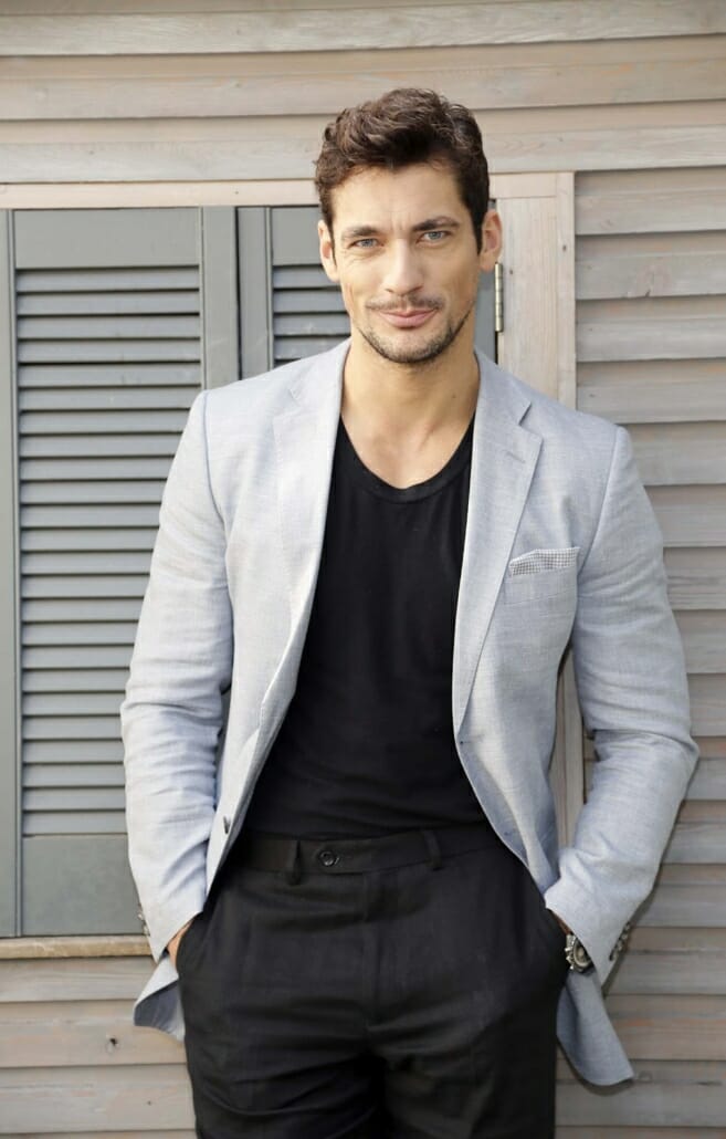 David Gandy in a t-shirt and jacket