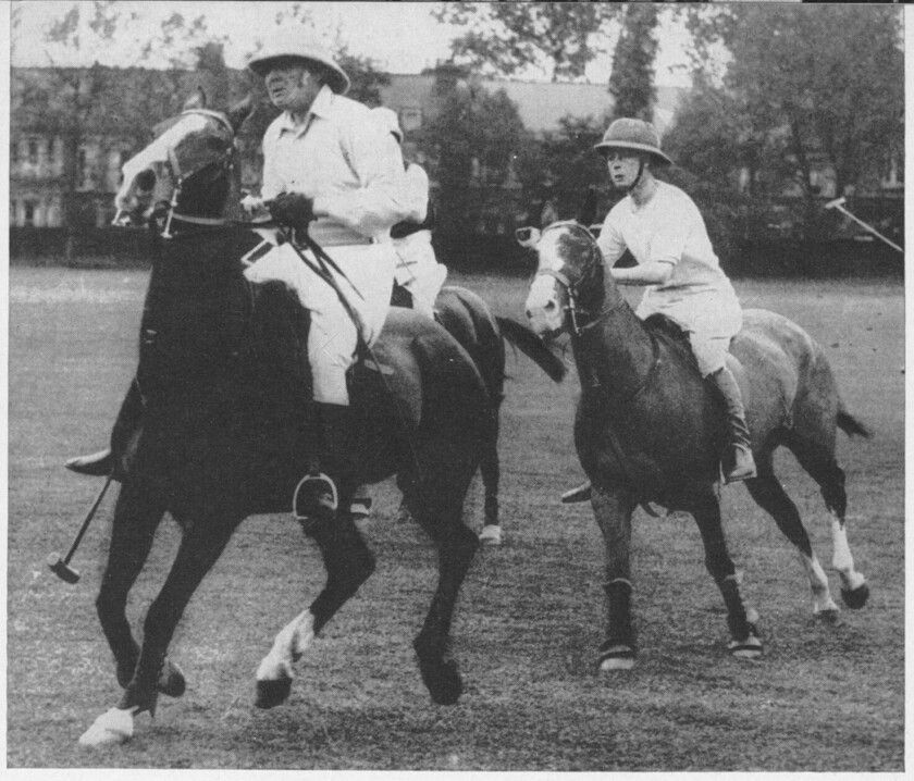 The Prince of Wales playing polo in 1924
