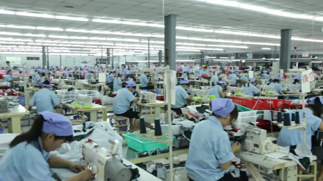 Chinese clothing factory