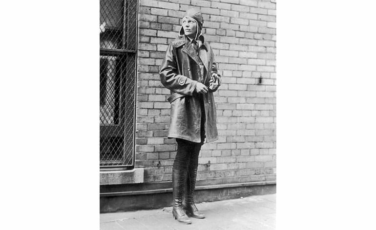 Amelia Earhart in Belstaff Jacket
