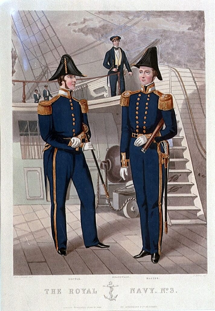 British Naval uniforms in the mid 1800s