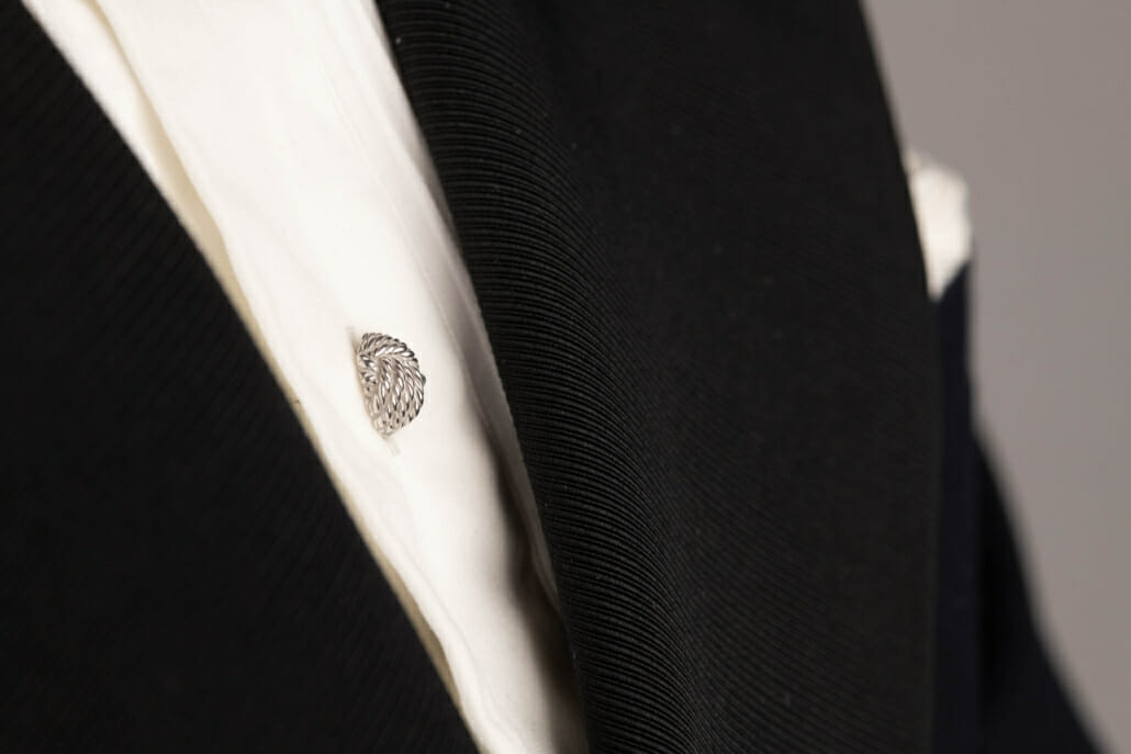 Beautiful Handmade Platinum Shirt Studs by Fort Belvedere with matching cufflinks