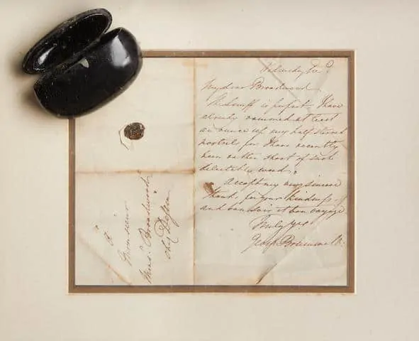 A letter written by Beau Brummell
