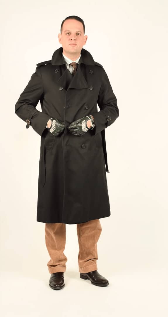 Breasted Warm Men's Winter Pop Long Jacket Coat Vintage Overcoat Single Trench 