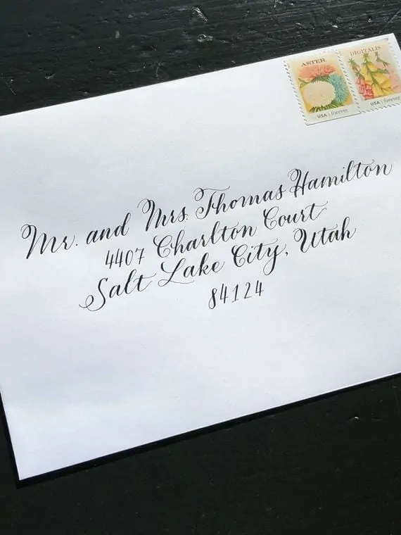 Traditional of addressing an envelope to a married couple