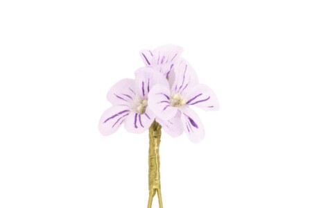 Pale Violet Triple Wood Sorrel Boutonniere Buttonhole Flower
