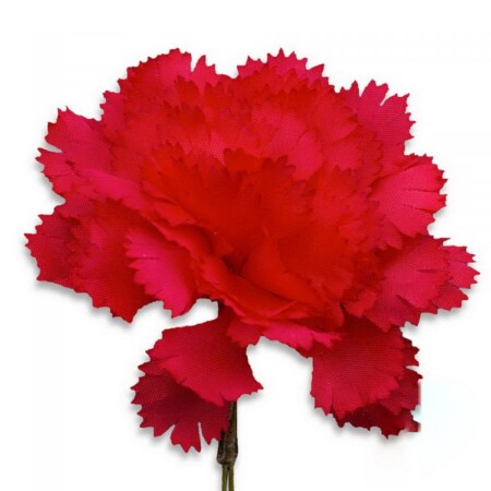 Red Carnation Boutonniere Life Size Lapel Flower