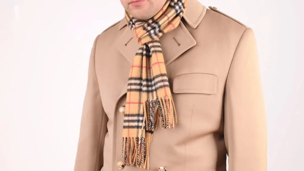 The Burberry scarf can be a little too short for men