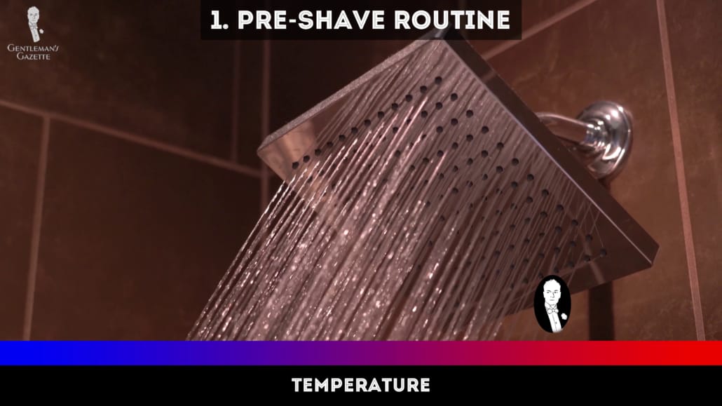 Taking a warm shower before shaving conditions the hair.