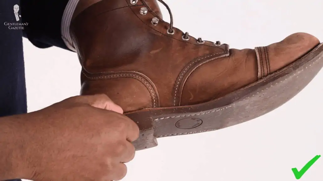 A closer look at the Red Wing boots sole