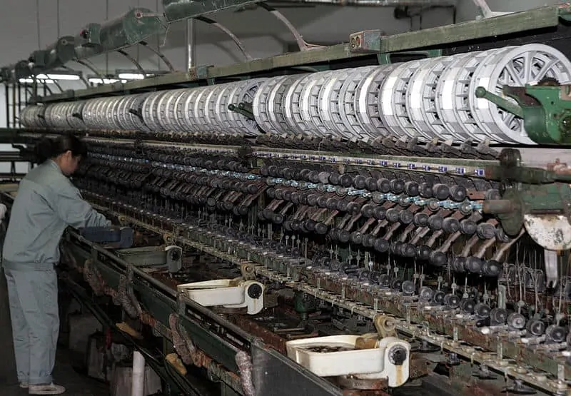 Silk production in Jiangsu, China