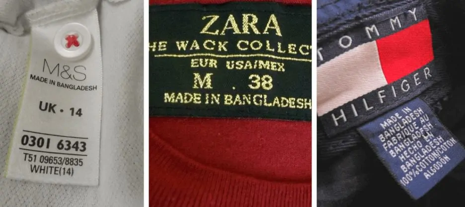 3 different brands made in Bangladesh