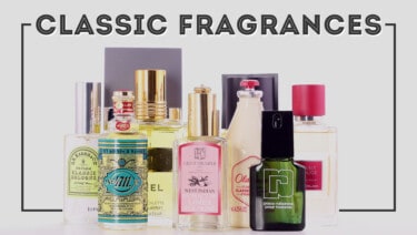 Cover showing an assortment of classic men's fragrances
