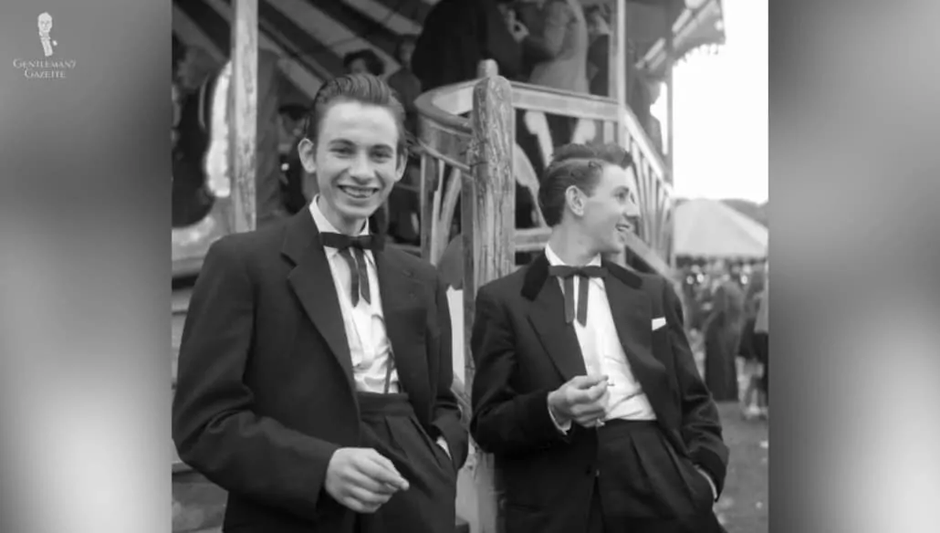 Two Teddy Boys at a funfair wearing a String Tie - Ken Russell's 'The Last of the Teddy Girls'