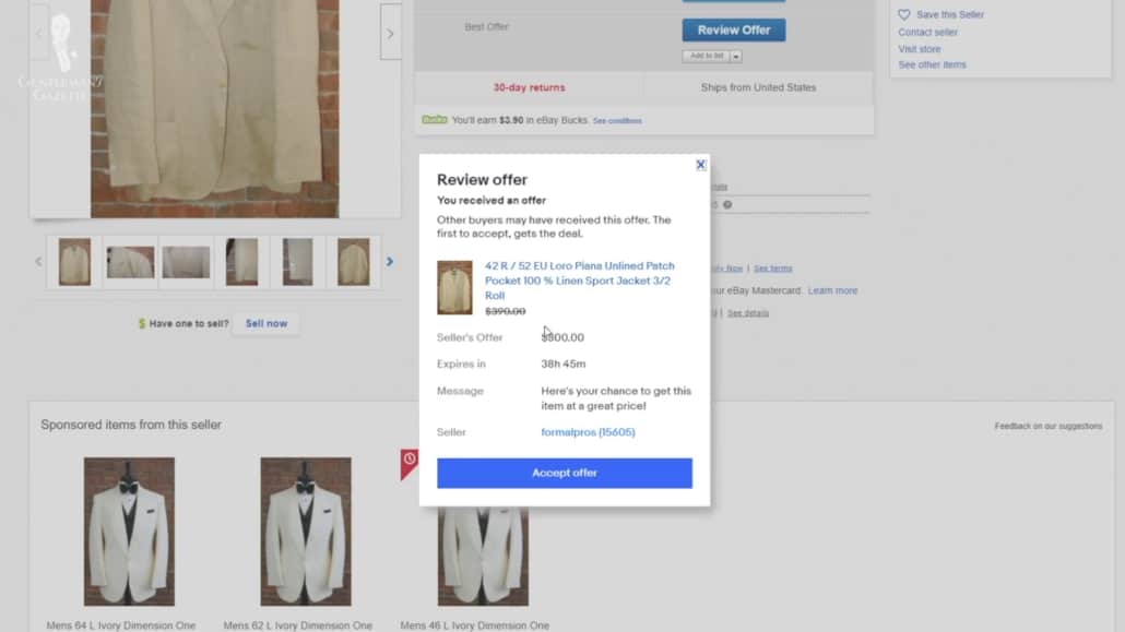 Seller Offer Sometimes a seller would send you an offer once they see that you've added their items to your watchlist.