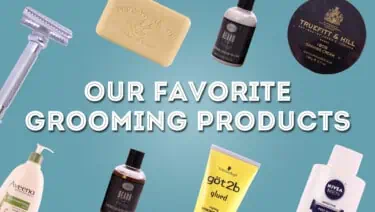 Cover showing different grooming products