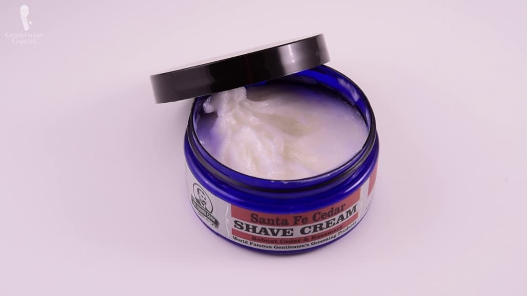 High-fat shaving cream