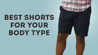Cover showing a pair of cotton navy blue shorts as worn by Kyle