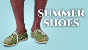 Summer shoes cover with green boat shoes