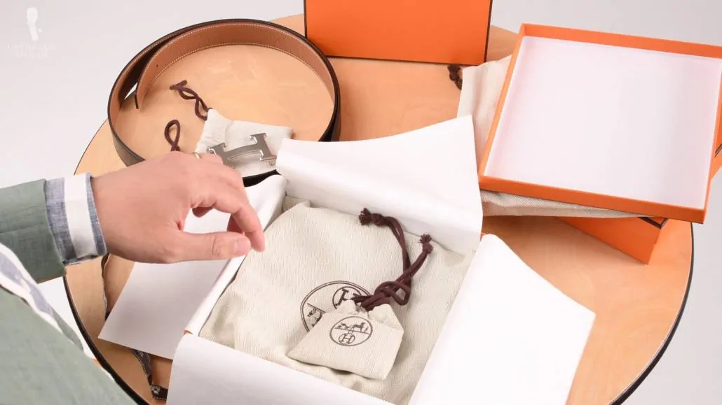 Hermes provides a premium experience in terms of packaging.