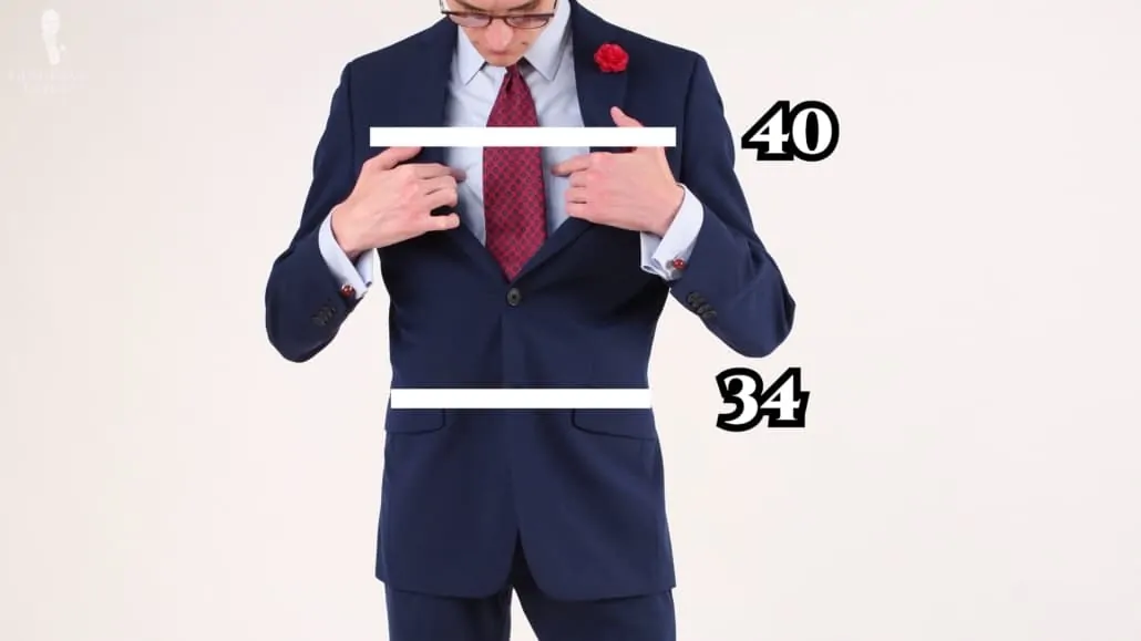 A drop refers to the difference in inches between a jacket’s chest measurement and the measurement for the waist of the trousers.